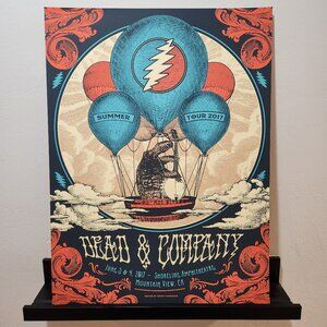 June 3 & 4, 2017 / Vintage Dead & Company Show Poster / Mountain View, CA